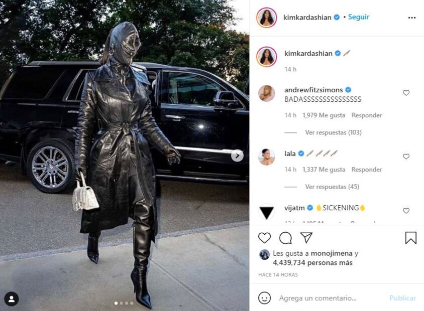 Kim Kardashian sorprende con outfit bondage de cuero