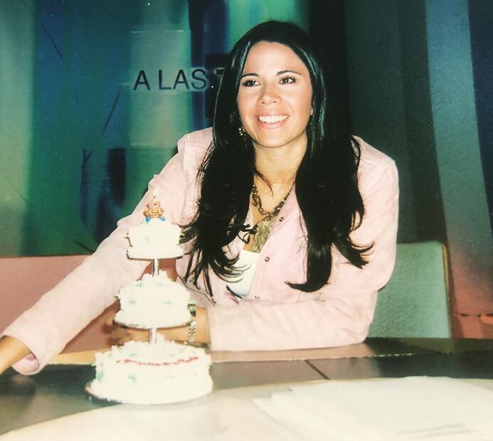 Paola Rojas es amiga del tiempo y esta foto lo comprueba 