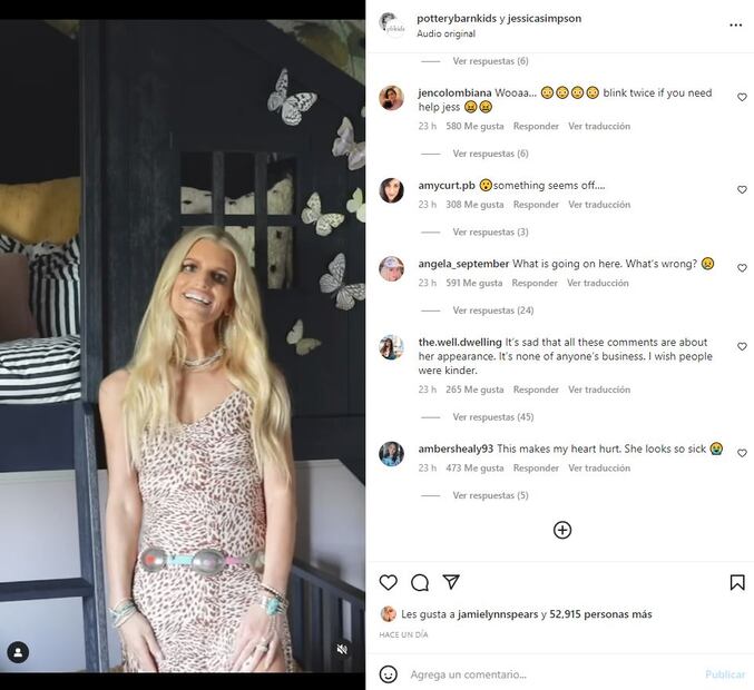 Preocupa semblante de Jessica Simpson. "Apenas puede hablar"