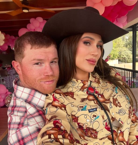 Saúl 'Canelo' Álvarez con su esposa Fernanda Gómez / Foto: Instagram