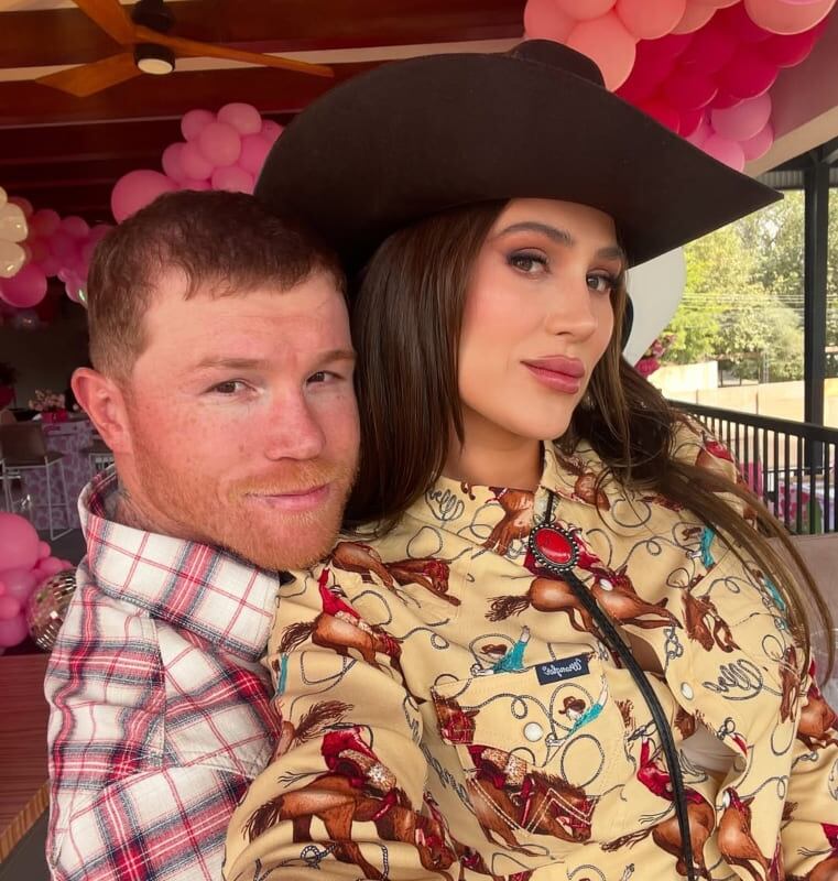 Saúl 'Canelo' Álvarez con su esposa Fernanda Gómez / Foto: Instagram