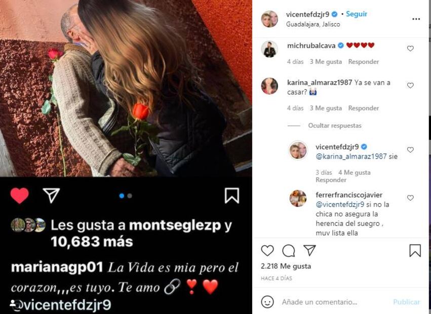 Vicente Fernández Jr. confirma boda con Mariana González, apodada la "Kardashian mexicana"