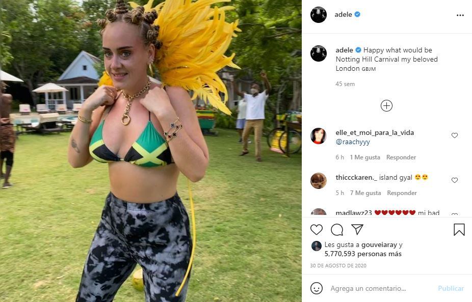 Adele sorprende con jeans ajustados en apoyo a la selección de Inglaterra
