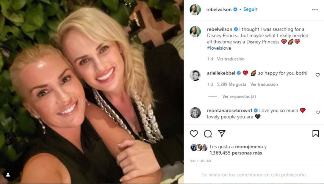Rebel Wilson presenta a su novia Ramona Agruma