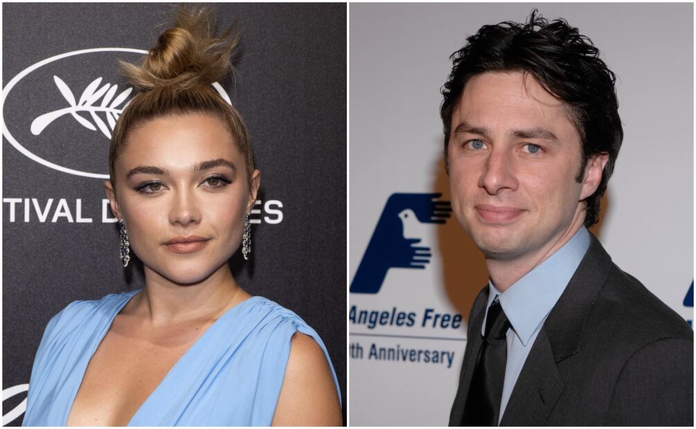 Florence Pugh y Zach Braff finalizaron su relación después de 4 años de noviazgo. EFE/AP
