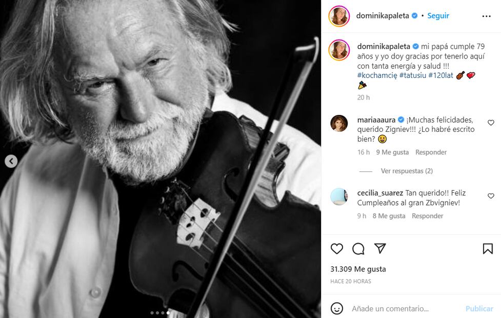 El papá de Dominika y Ludwika Paleta cumple 79 años y lo celebran con tiernas fotos