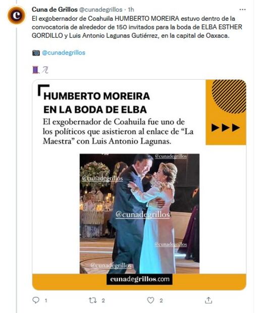 Todo sobre la boda de Elba Esther Gordillo y Luis Antonio Lagunas