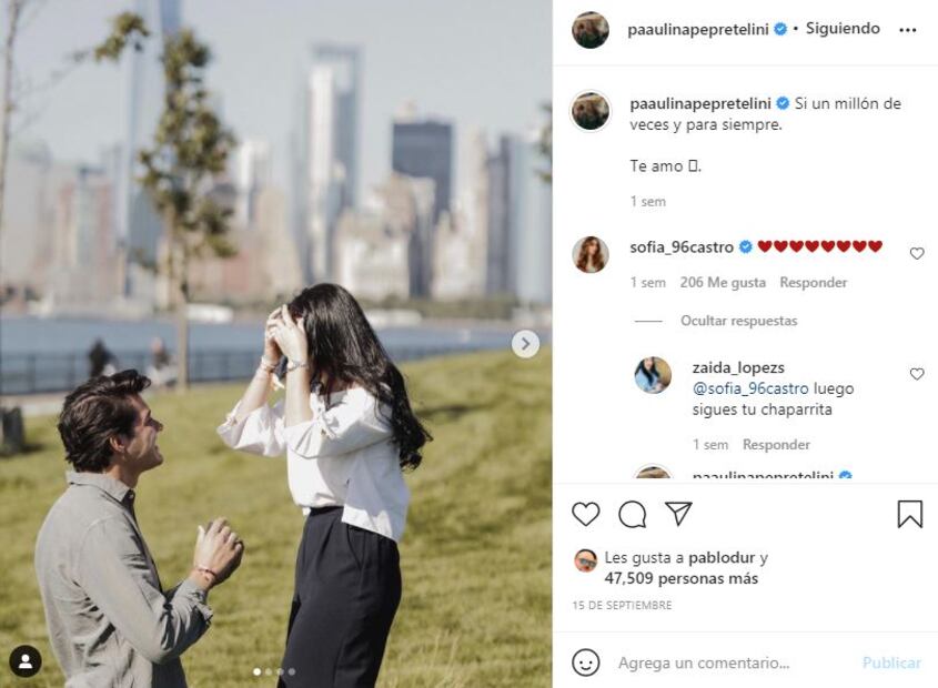 Paulina Peña Pretelini agradece las muestras de cariño por su compromiso con Fernando Tena