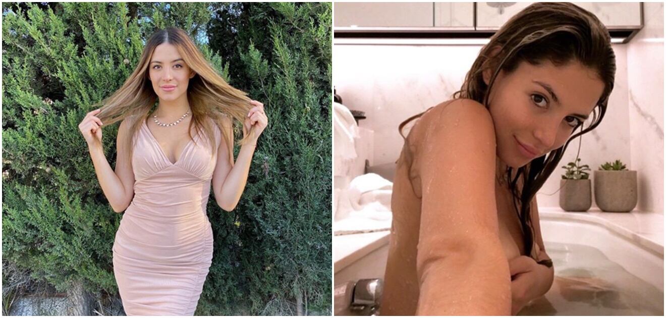 La modelo Sarah Kohan, esposa del 'Chicharito' Hernández, en una sesión de fotos topless
