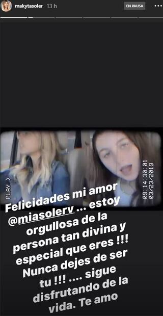 Juan Soler y Maky Soler felicitan a su hija Mía por su cumpleaños 15 
