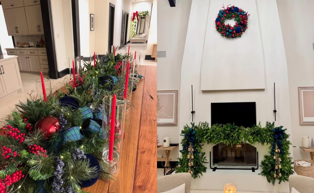 La decoración navideña de Ángela Aguilar y Christian Nodal / Fotos: Instagram @juancamiloeventplanner