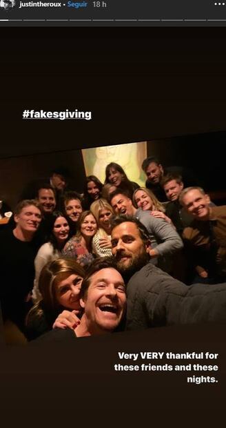 Jennifer Aniston celebró Thanksgiving Day con su ex Justin Theroux