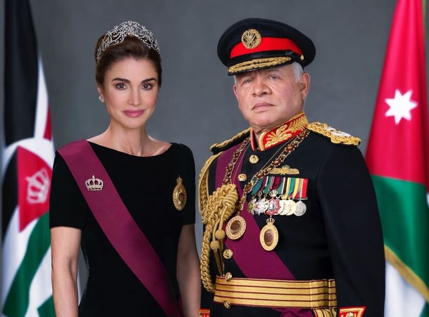 El rey Abdalá II y la reina Rania de Jordania / Foto: Casa Real Hachemita