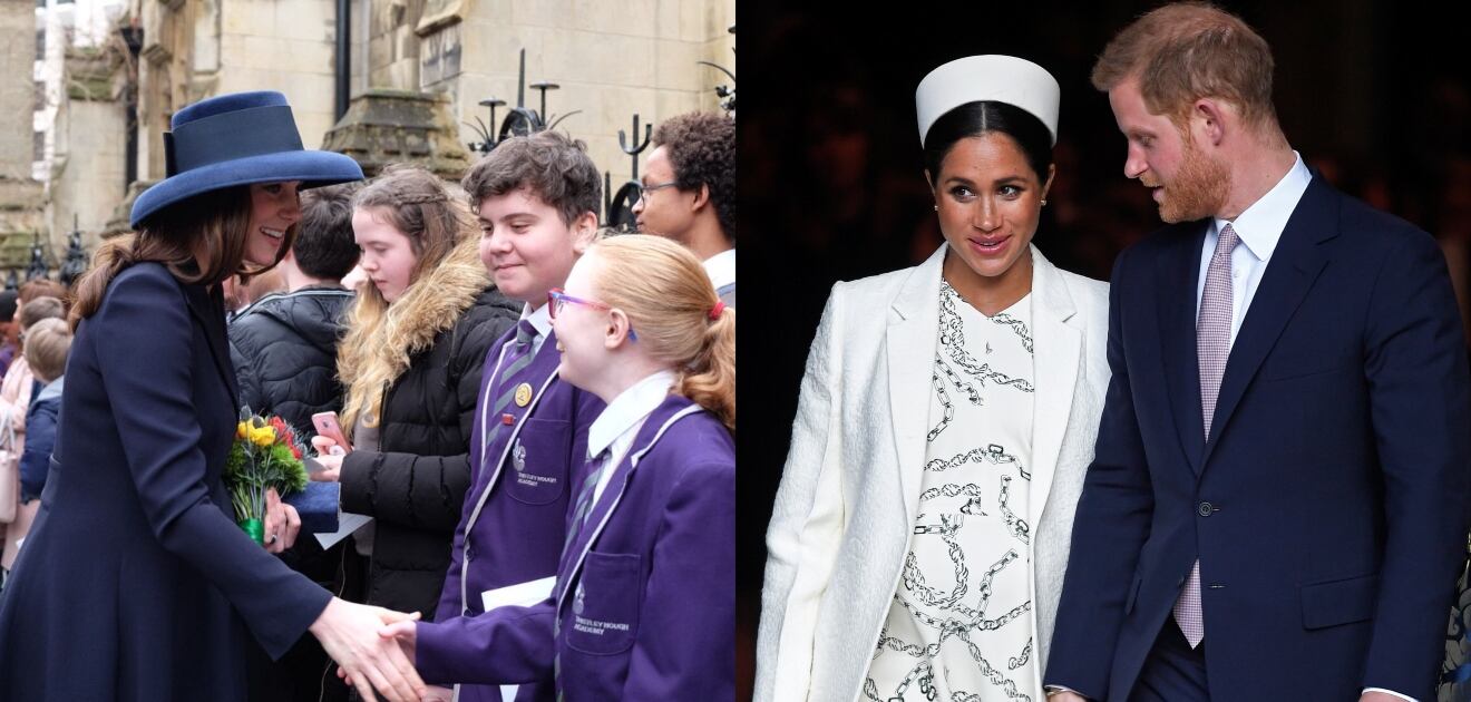 Meghan y Kate tienen algo en común: ambas acudieron al Commonwealth Day con baby bump 