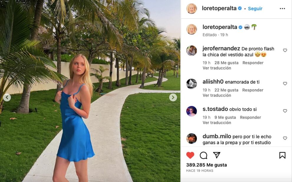 Loreto Peralta derrocha elegancia y sensualidad con un vestido babydoll