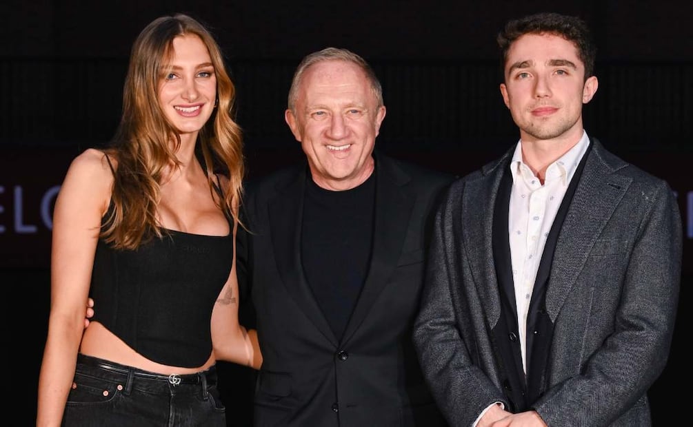 François-Henri junto a sus hijos Mathilde y François Jr. Pinault / Foto: Getty Images