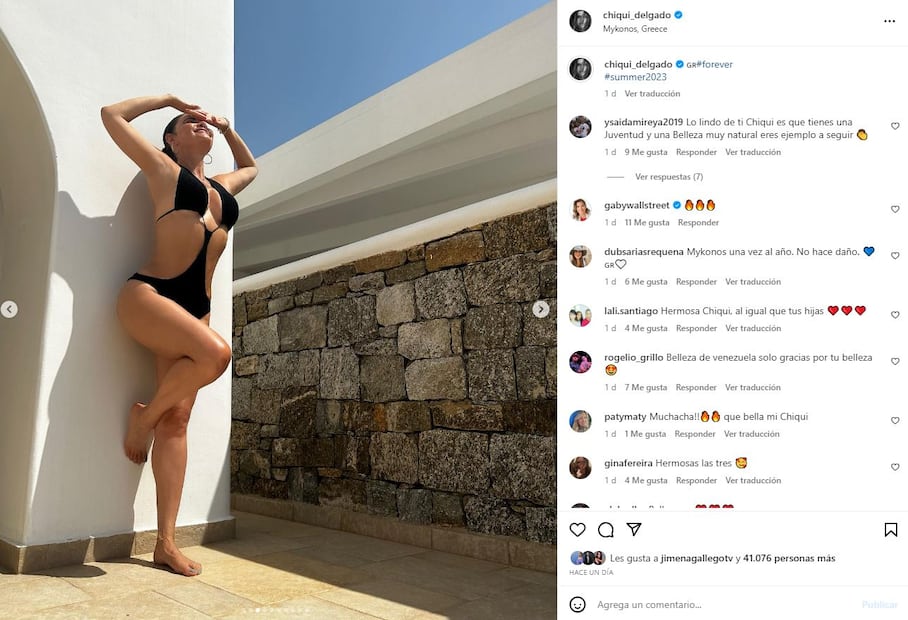 Chiquinquirá Delgado, novia de Jorge Ramos, toma el sol en Grecia / Instagram