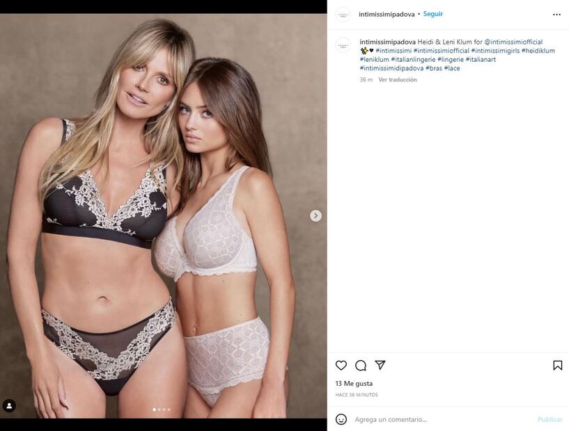 Heidi Klum, de 49 años, y su hija Leni, de 18, posan en lencería