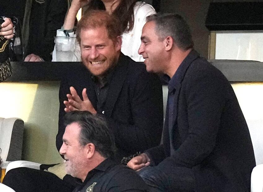El príncipe Harry durante el partido de Los Angeles FC y el Inter Miami / AP