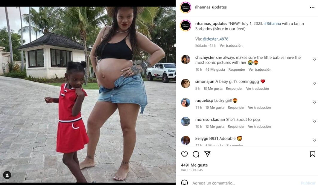 Rihanna en Barbados / Instagram