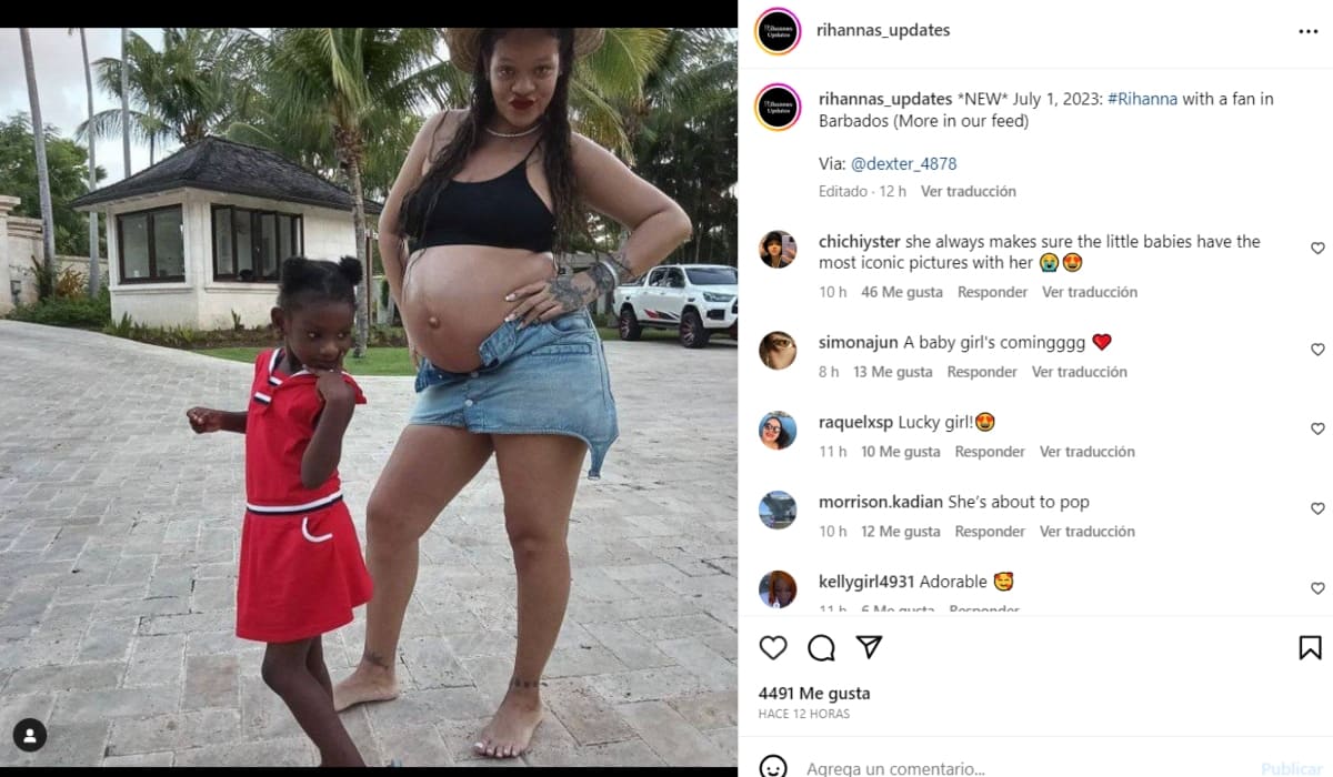 Rihanna en Barbados / Instagram