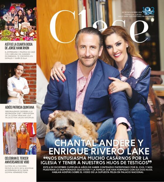 Chantal Andere y Enrique Rivero Lake nos revelan los secretos de su matrimonio