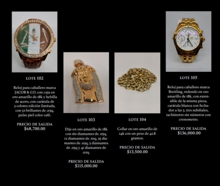Rolex y otras lujosas joyas que serán subastadas en Los Pinos 