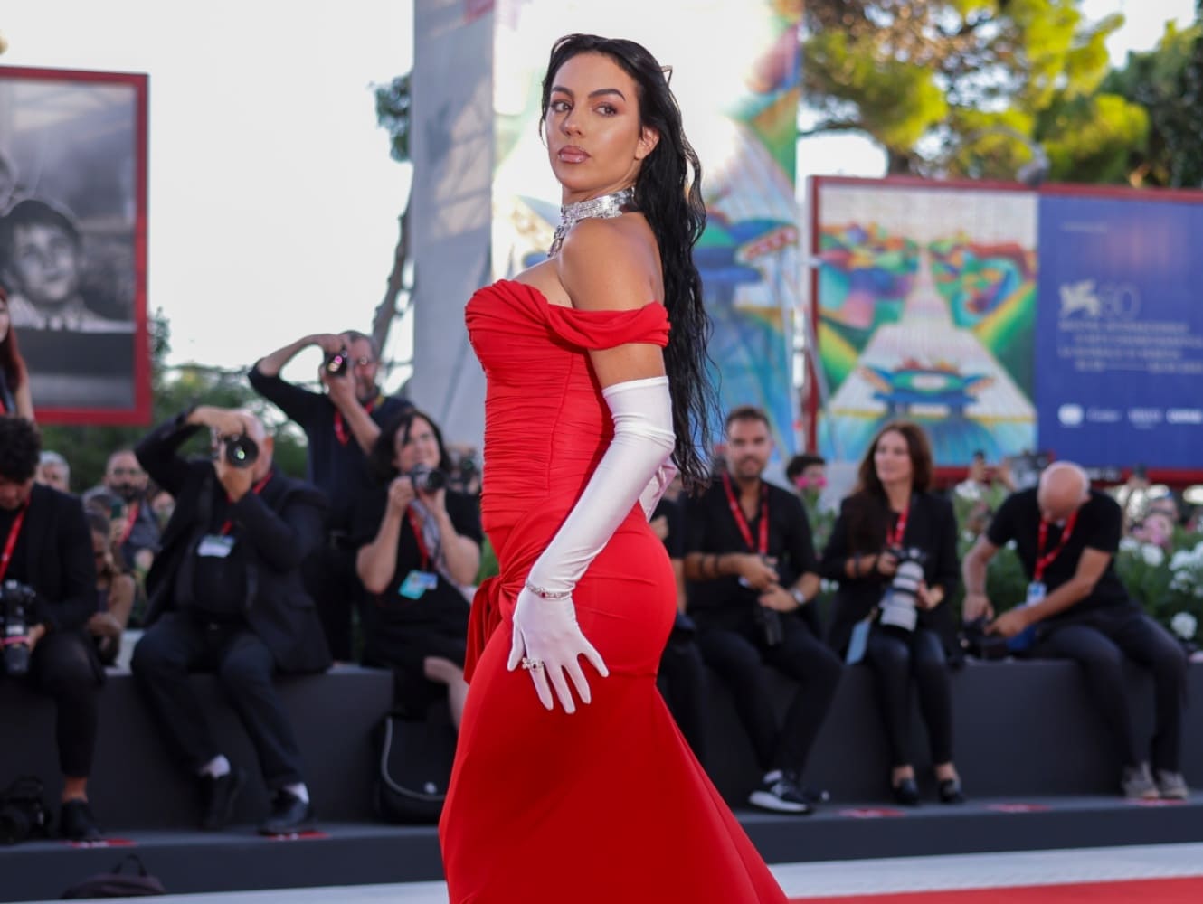 Georgina Rodríguez en el Festival de Venecia 2023 / AFP