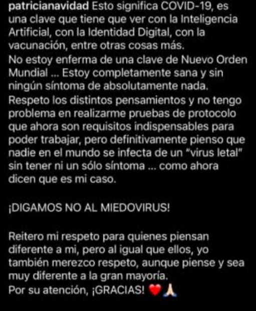Aseguran que Paty Navidad fue hospitalizada por complicaciones con Covid-19