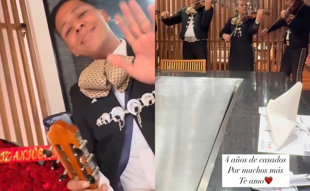 Saúl 'Canelo' Álvarez sorprendió a su esposa, Fernanda Gómez, con una serenata / Fotos: Instagram @fernandagtz