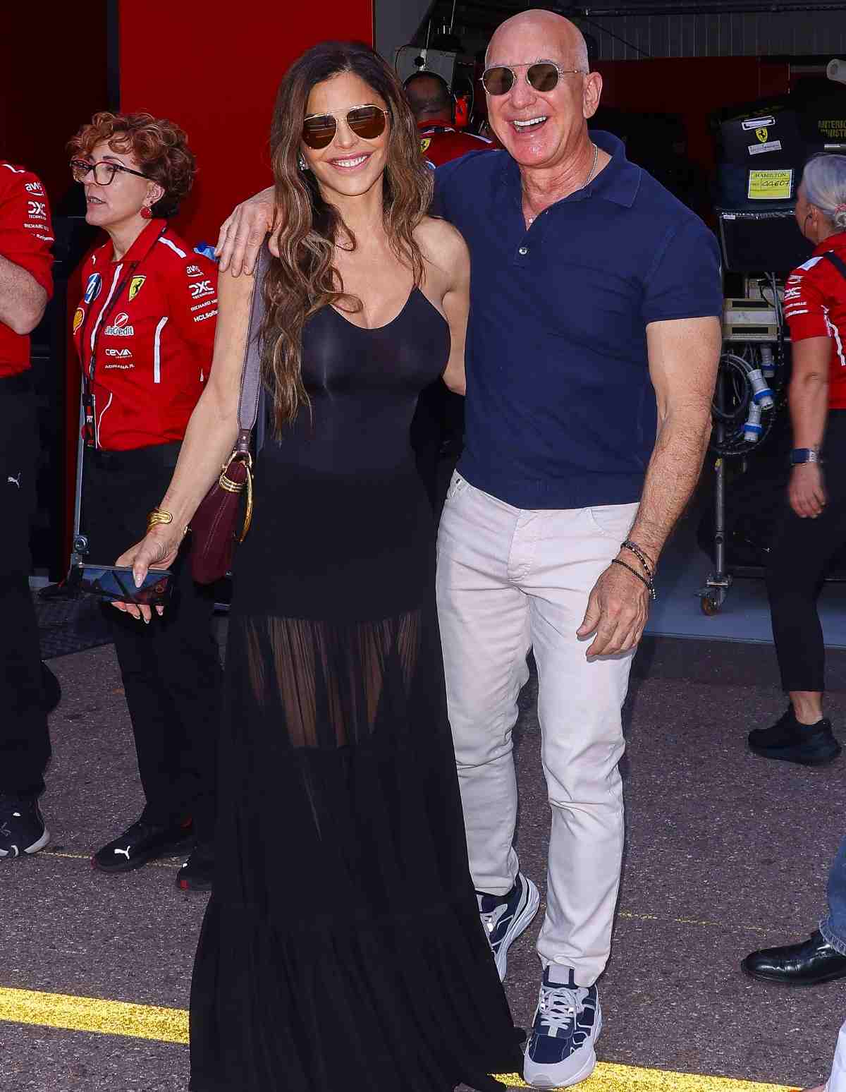 Lauren Sánchez y Jeff Bezos en el Gran Premio de Mónaco / Foto: Marc Piasecki -Getty Images