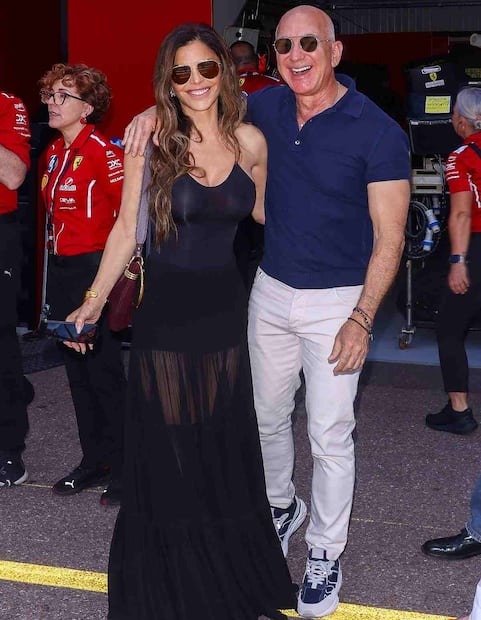 Lauren Sánchez y Jeff Bezos en el Gran Premio de Mónaco / Foto: Marc Piasecki -Getty Images