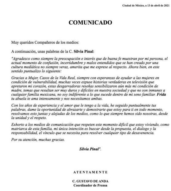 Silvia Pinal habla del escándalo de Frida Sofía y Enrique Guzmán