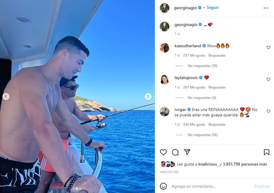 Georgina Rodríguez pareja de Cristiano Ronaldo, impacta en traje de baño
