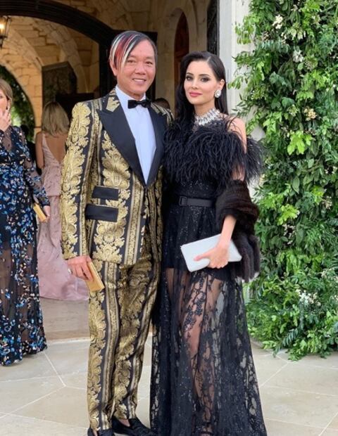 Deborah y Stephen Hung, invitados en la lujosa boda del hijo del diseñador Elie Saab