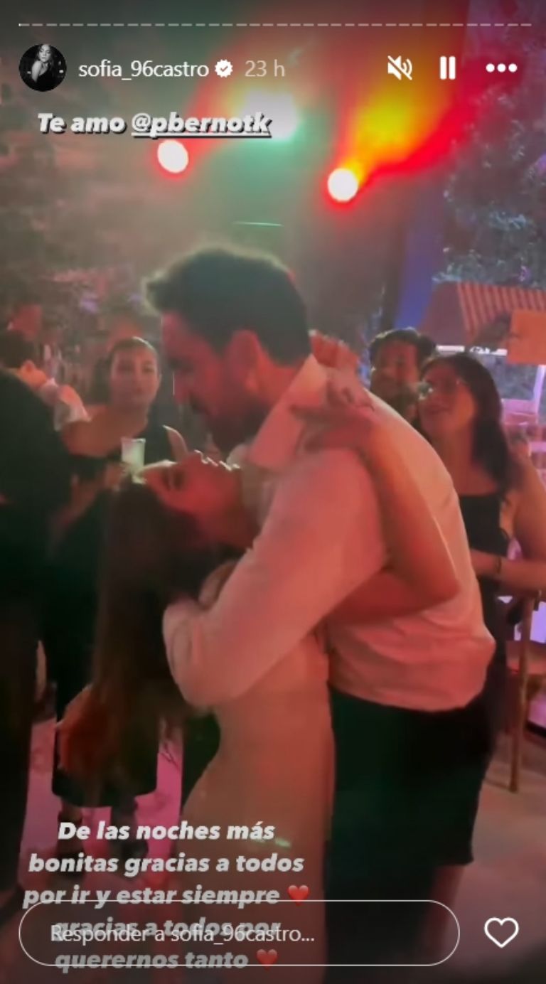 Sofía Castro y Pablo Bernot, enamordados en su despedida de solteros/ Instagram: @sofia_96castro