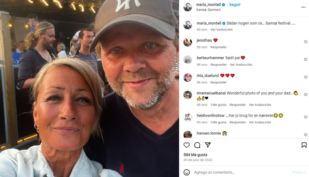 Maria Montell y Tomas Villum/Instagram