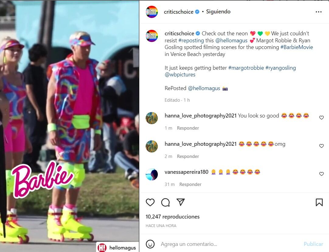 Ryan Gosling y Margot Robbie traen de regreso el furor de los patines ochenteros