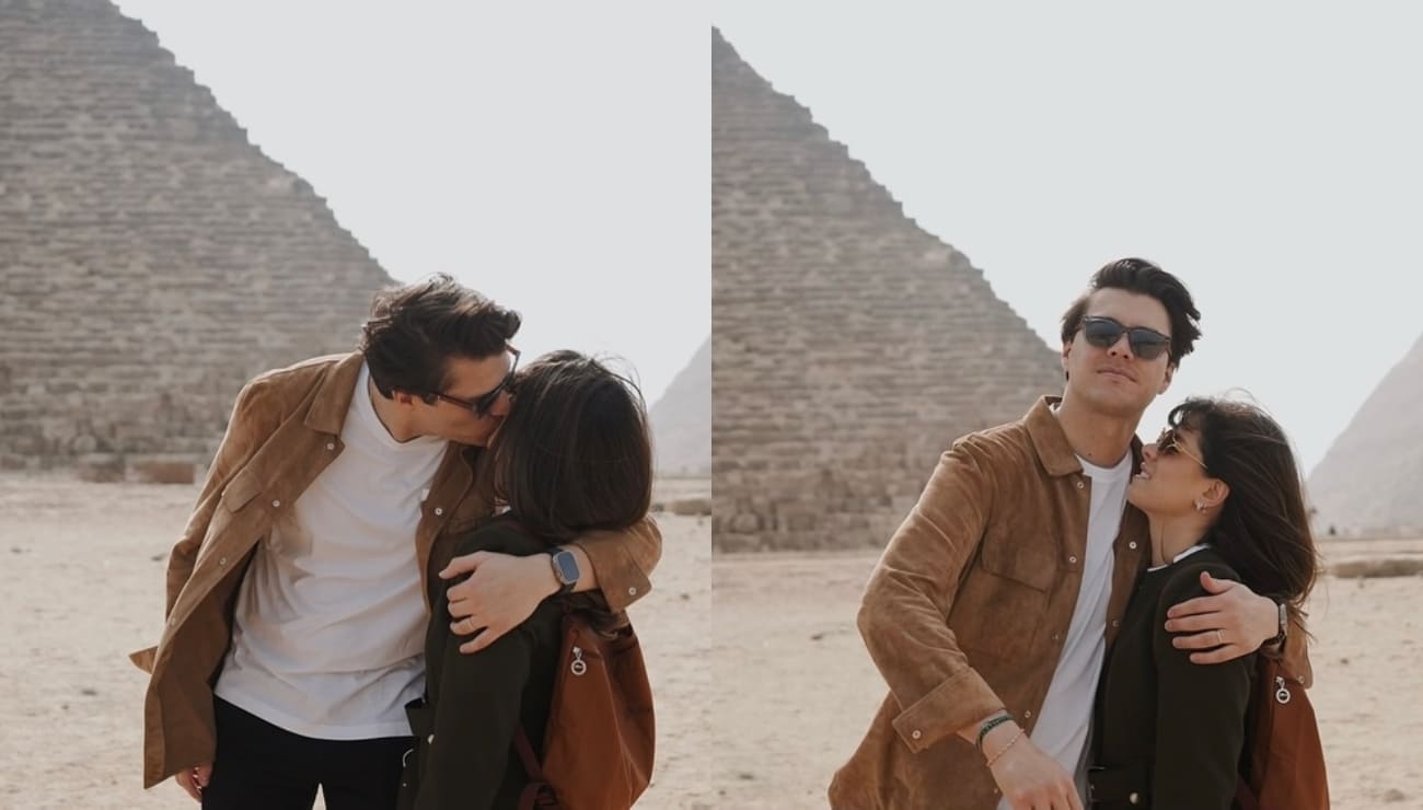 Paulina Peña con su esposo Fernando Tena en Egipto / Foto: Instagram