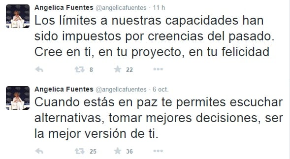 Angélica Fuentes solicita amparo contra orden de aprehensión
