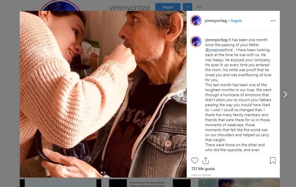 Yimmy Ortíz, esposo de Sarita, revela imágenes de José José muy debilitado