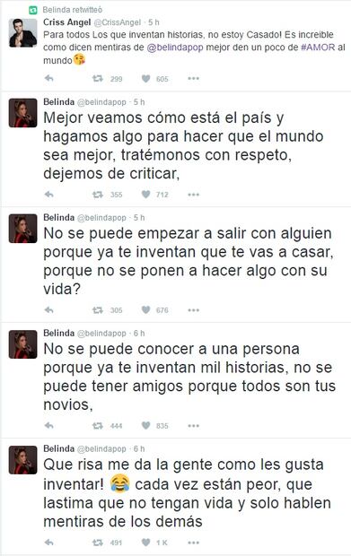 Criss Angel defiende a Belinda de ser llamada #LadyRobaMaridos 