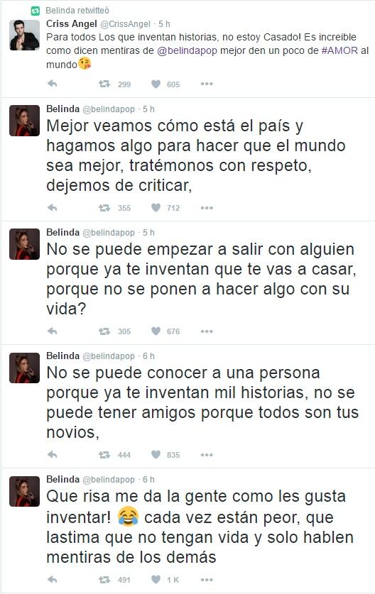 Criss Angel defiende a Belinda de ser llamada #LadyRobaMaridos 