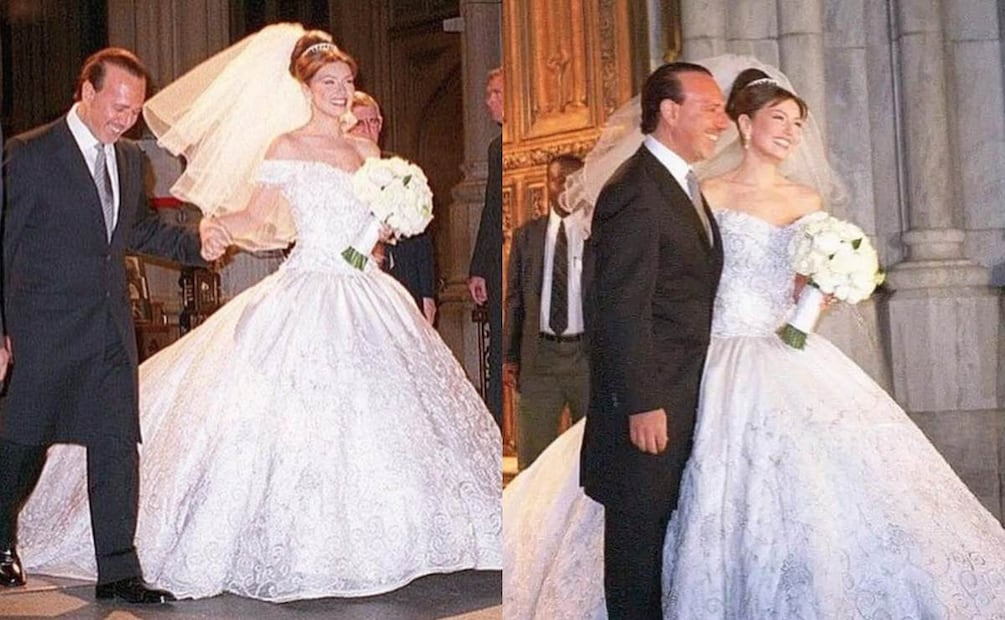 Thalia y Tommy Mottola en su boda / Fotos: Instagram @thalia