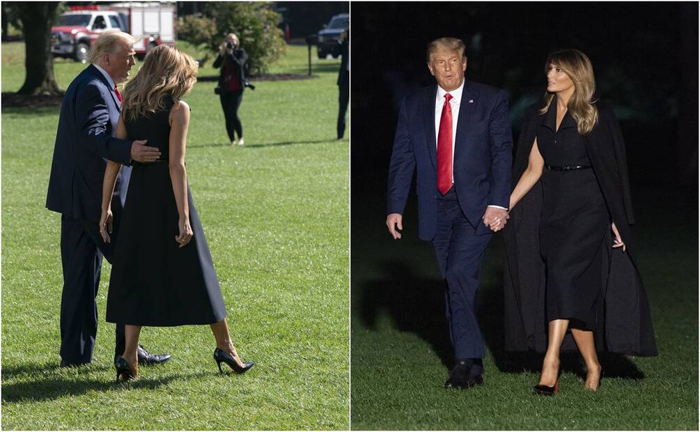 Melania Trump, otra vez, retira su mano de Donald Trump tras debate