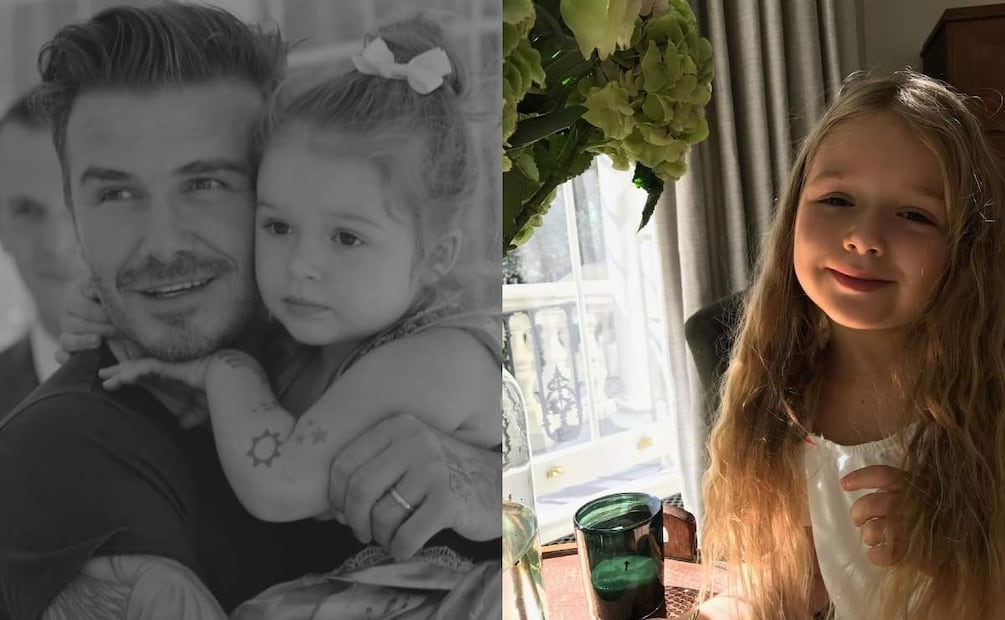 David Beckham con su hija Harper / Foto: Instagram @victoriabeckham