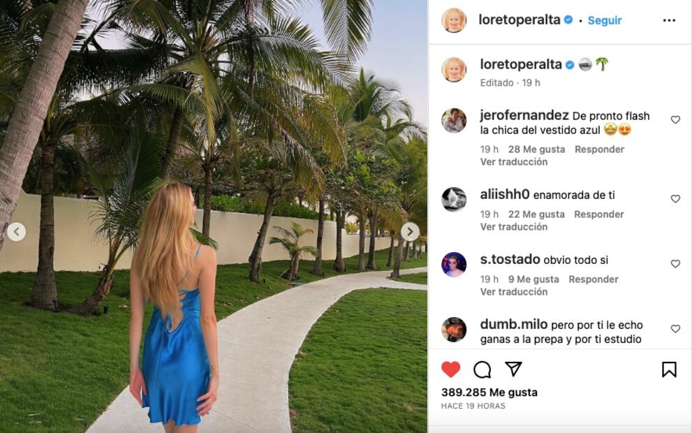 Loreto Peralta derrocha elegancia y sensualidad con un vestido babydoll