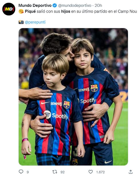 Clara Chía presente en la despedida de Gerard Piqué del Barça