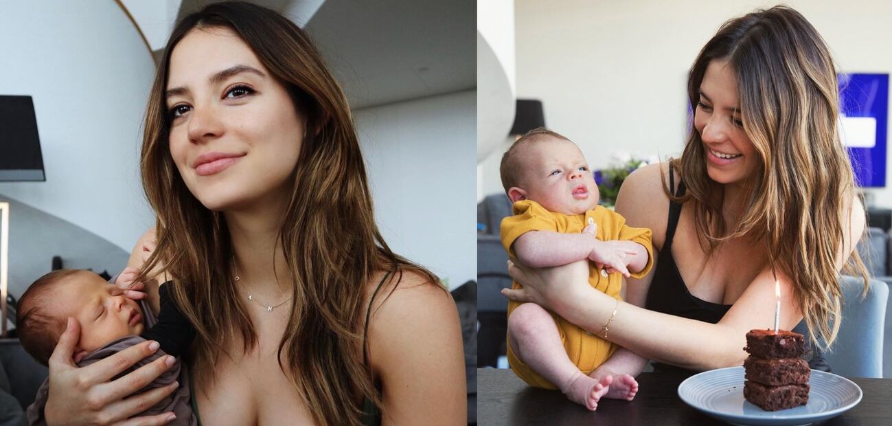El primer álbum de fotos de Noah, bebé de Chicharito Hernandez y Sarah Kohan a un mes de vida