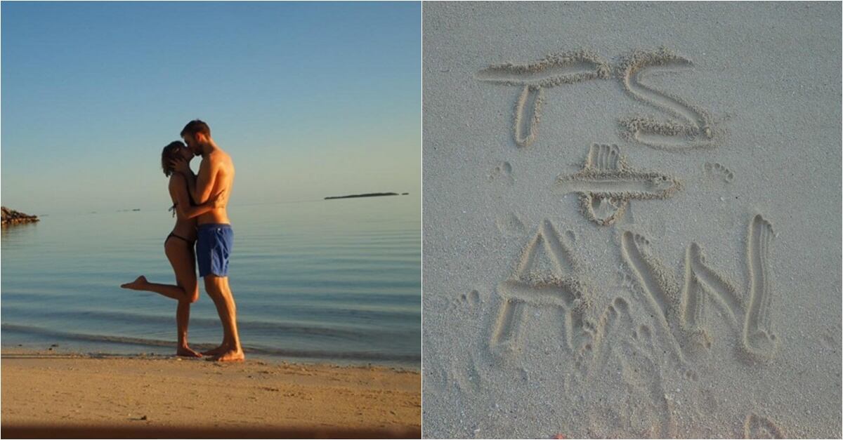 FOTOS: Taylor Swift y Calvin Harris celebran su primer año en la playa
